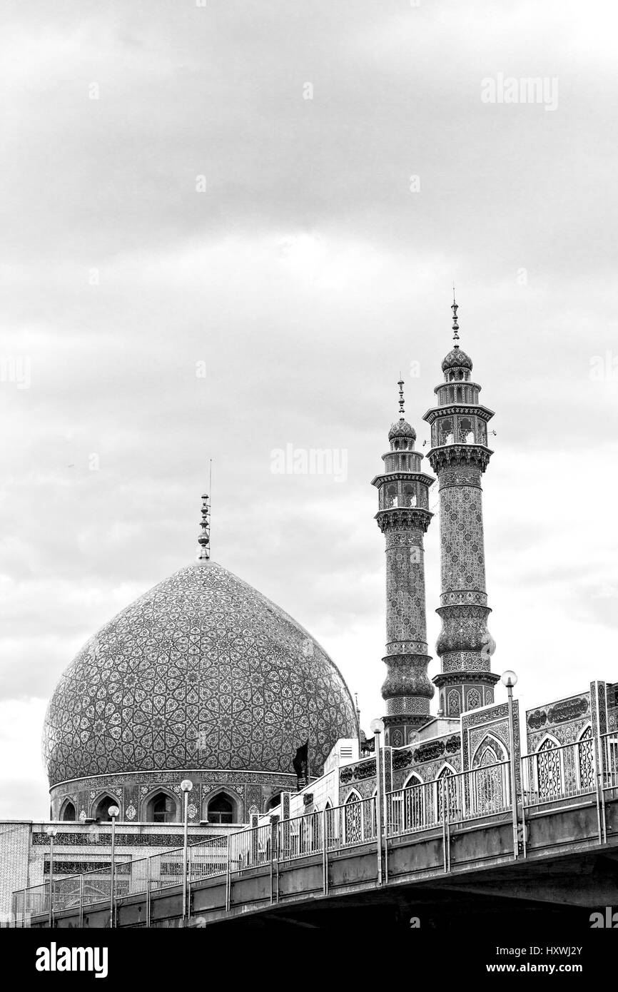 Flou dans l'Iran et l'ancienne religion mosquée architecture perse Banque D'Images