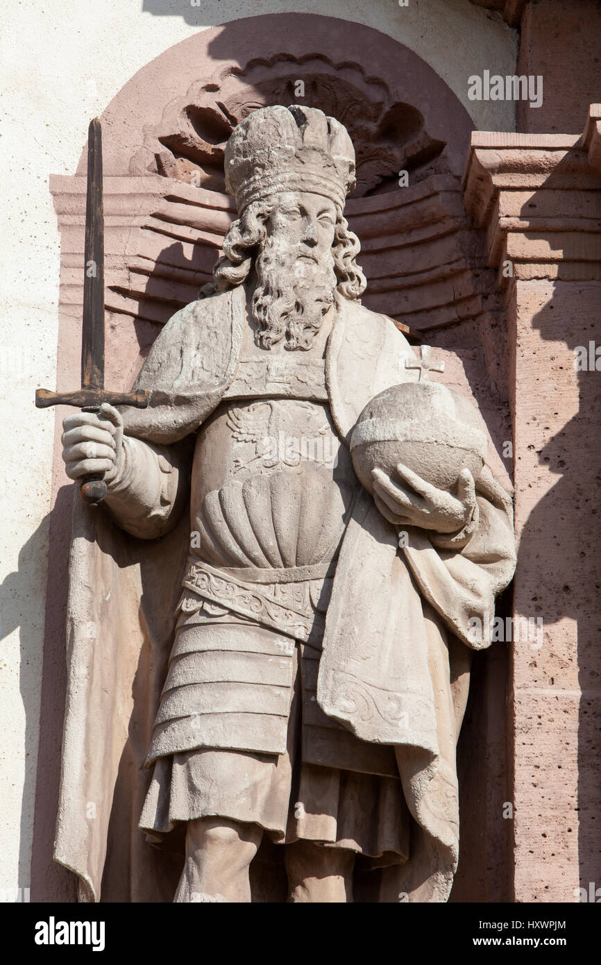 Charles I ou Charlemagne, 742-748, également connu sous le nom de Charles le Grand, ou Carolus Magnus Karolus, Roi des Francs, empereur de l'Empire carolingien, Banque D'Images