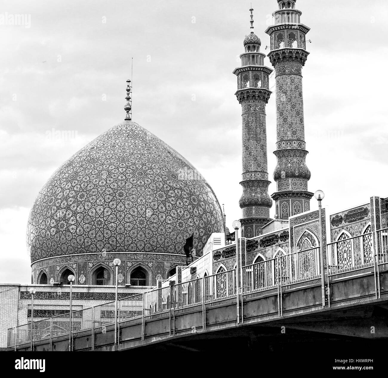 Flou dans l'Iran et l'ancienne religion mosquée architecture perse Banque D'Images