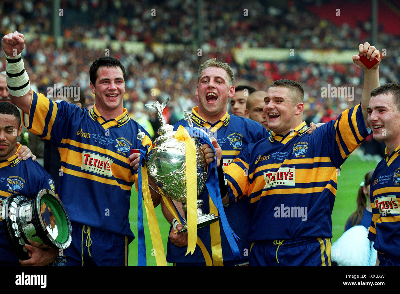 ADRIAN MORLEY ANDY HAY NEWTON LEEDS RHINOS V LONDON BRONCOS 01 Mai 1999 Banque D'Images