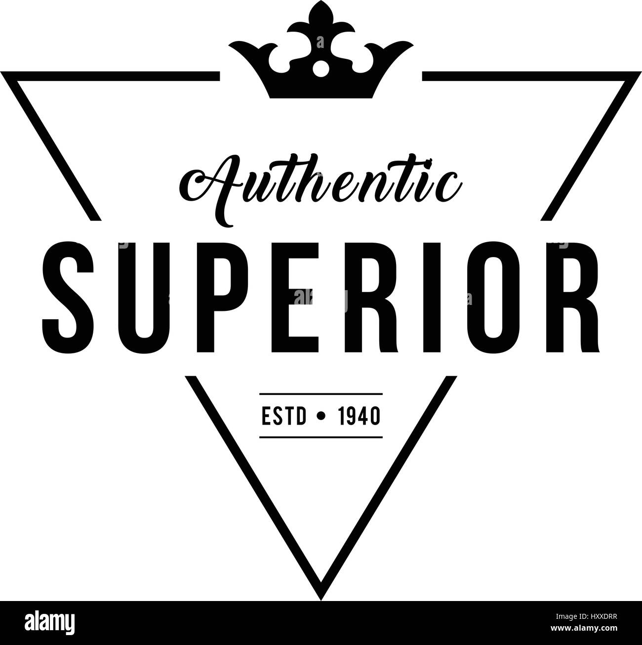 La ligne de vêtements en denim vintage et design de l'étiquette Illustration de Vecteur