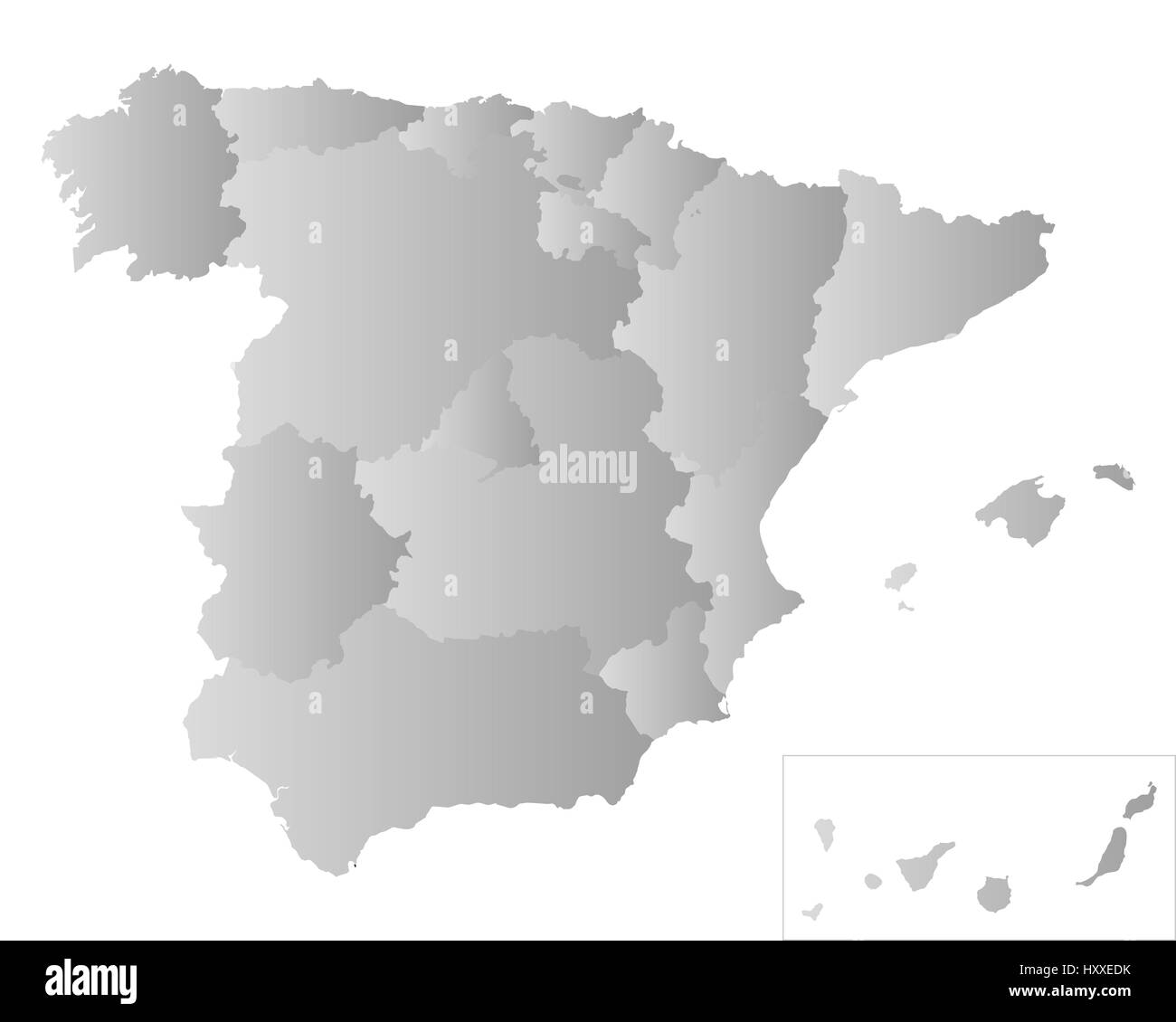 Carte de l’Espagne Photo Stock - Alamy
