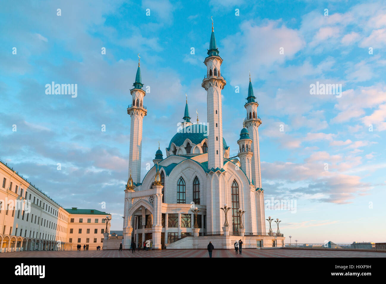 Kazan, Russie - Mars 26,2017. Avis de Kul-Sharif mosque at sunset. Adyguée Banque D'Images