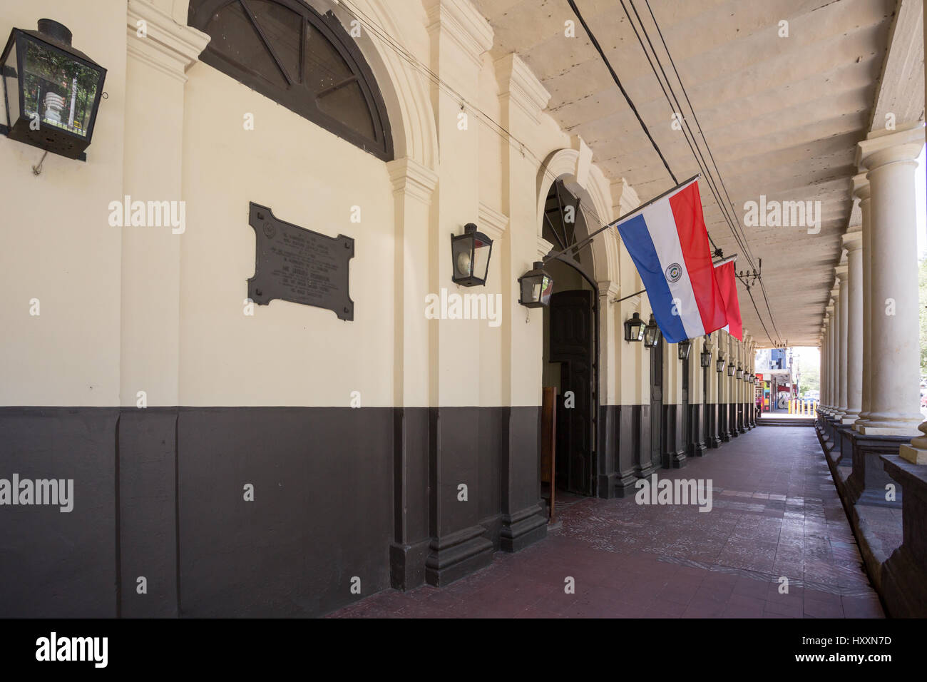 Museo Historico Ferroviario de Asuncion (Musée du chemin de fer historique) aka Estacion del Ferrocarril central (Central Railway Station) extérieur, Paraguay Banque D'Images