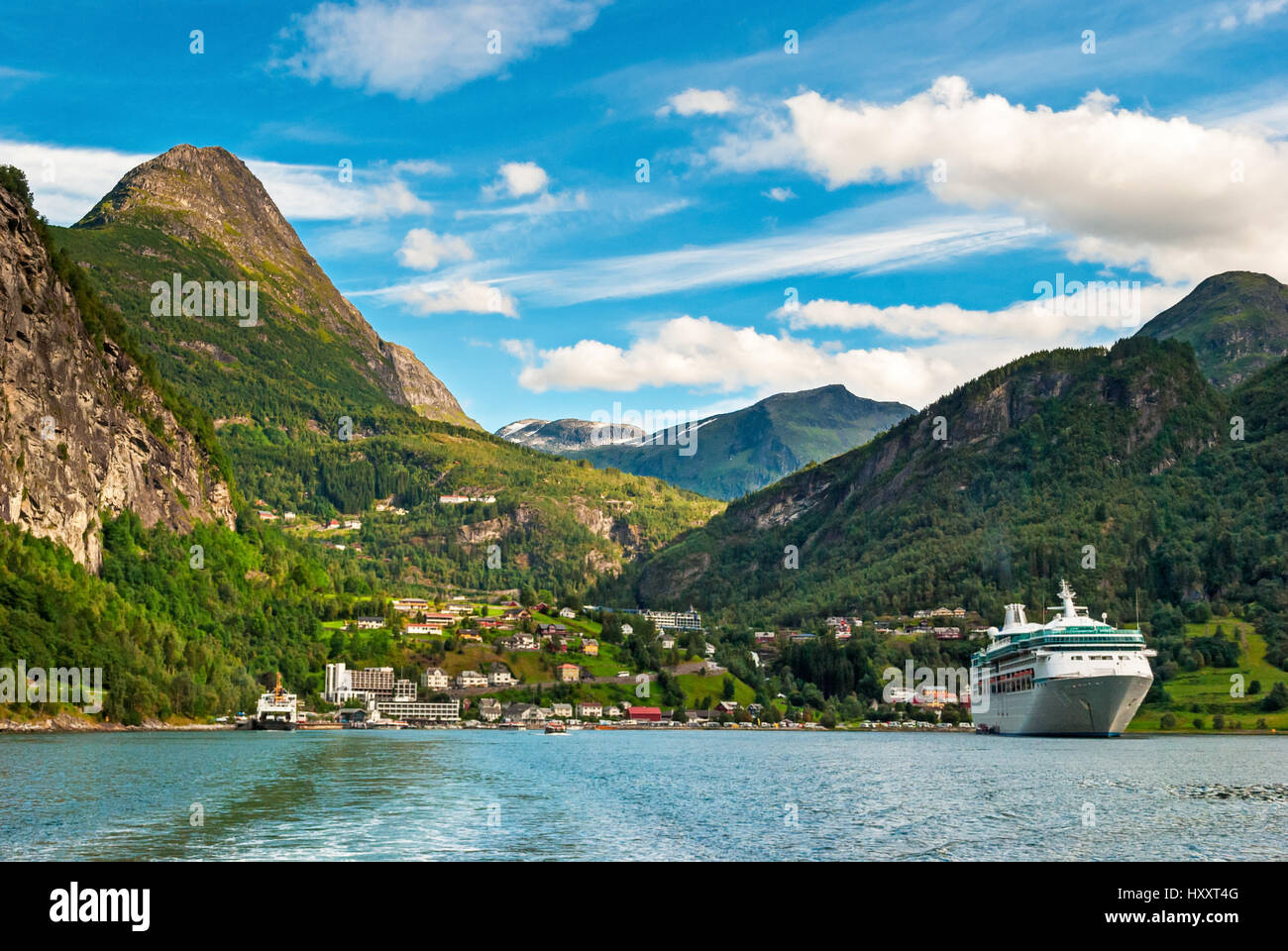 La Norvège, fjord de Geiranger Banque D'Images