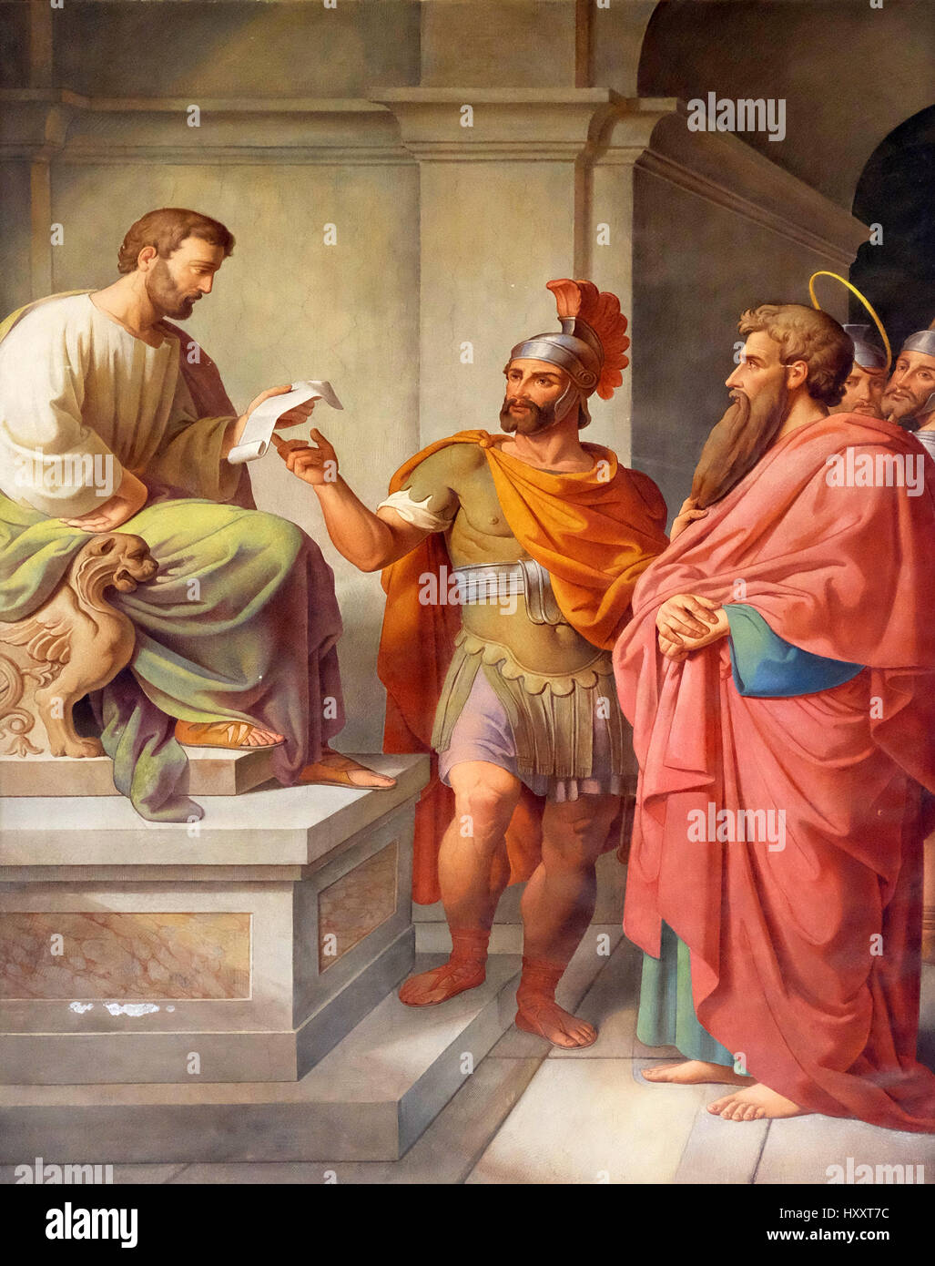 La fresque à l'image de la vie de saint Paul : Paul avant de Publius à ...
