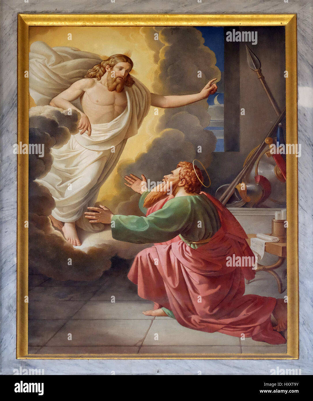 La fresque à l'image de la vie de saint Paul : Jésus donne son ...