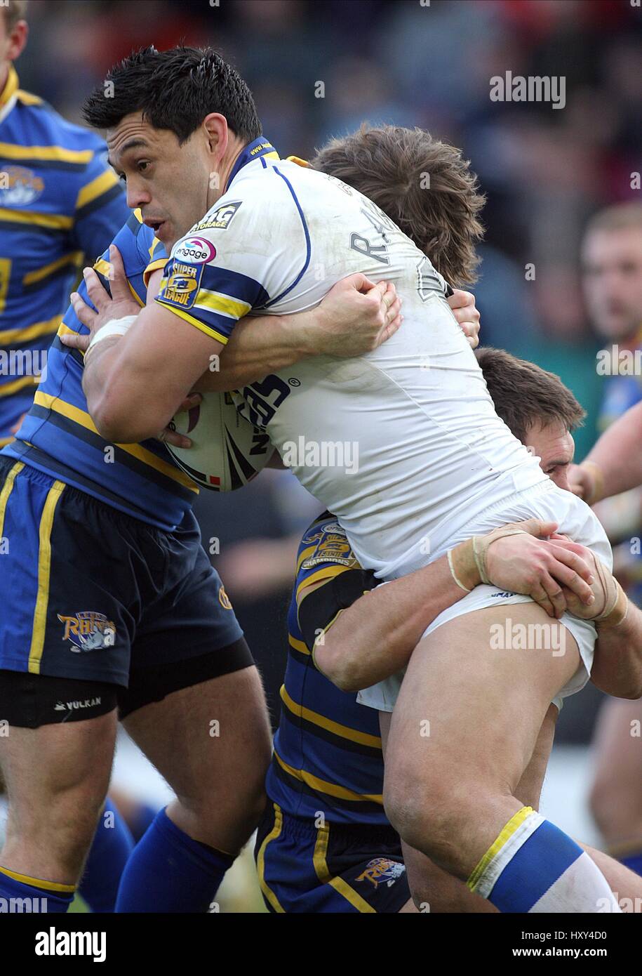 PAUL RAUHIHI WARRINGTON WOLVES RLFC STADE HALLIWELL JONES WARRINGTON ANGLETERRE 08 Mars 2009 Banque D'Images