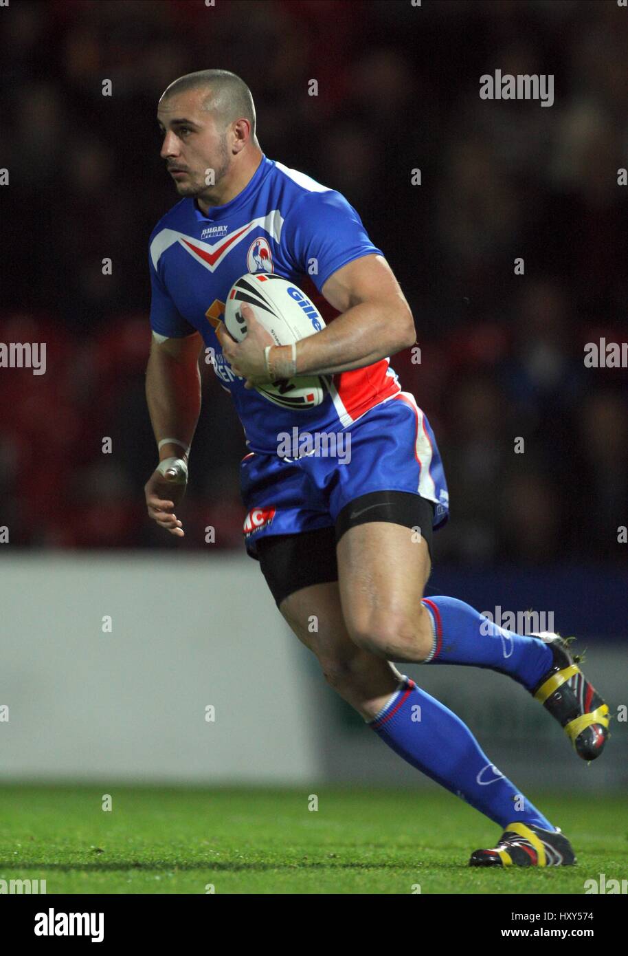 VINCENT DUPORT FRANCE RUGBY LEAGUE STADE KEEPMOAT DONCASTER ANGLETERRE 23 Octobre 2009 Banque D'Images