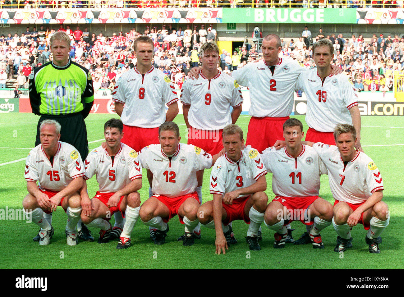 Groupe de l'ÉQUIPE DU DANEMARK L'EURO 2000 11 juin 2000 Banque D'Images