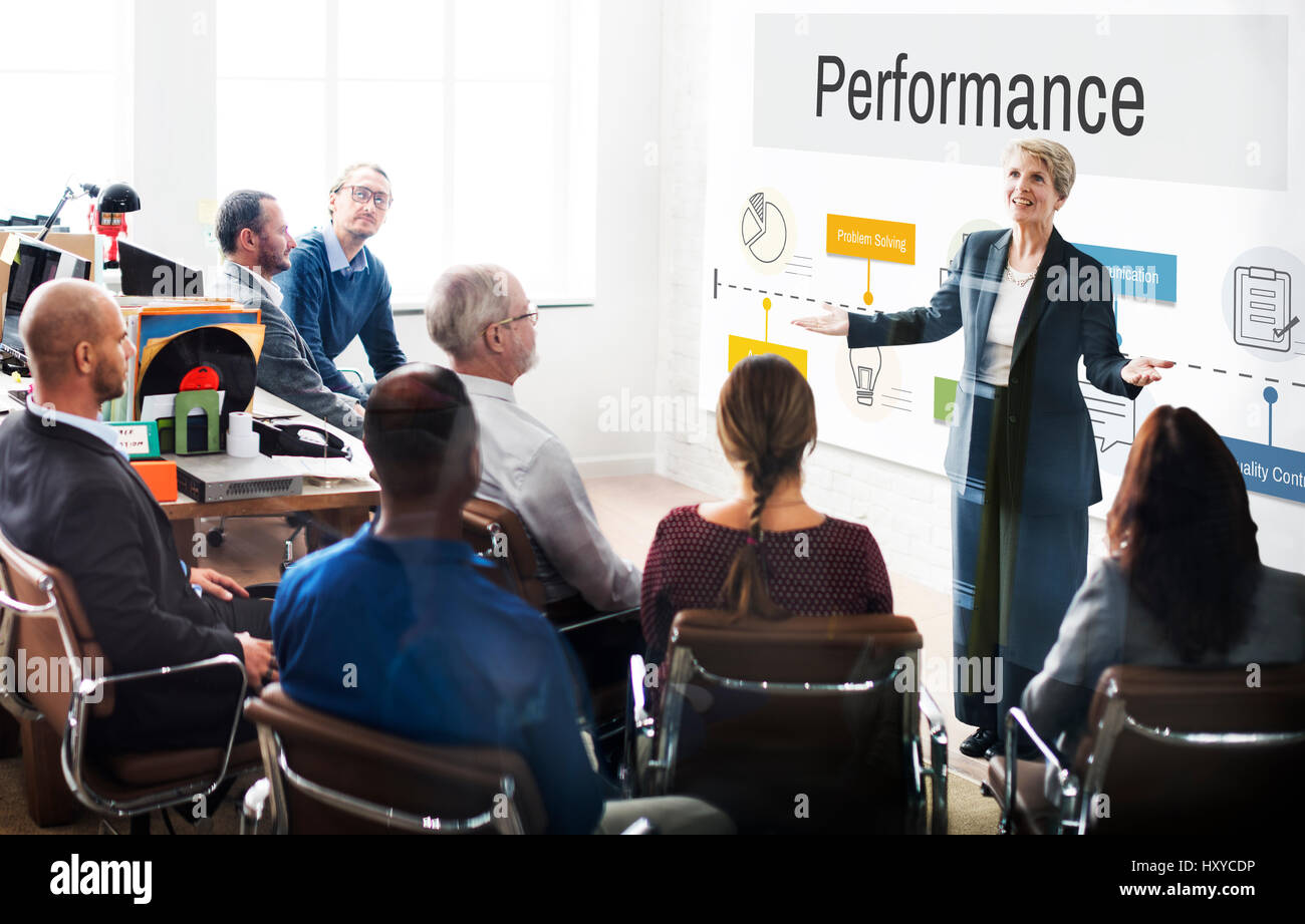 Les performances du processus d'opération de l'icône de développement Banque D'Images