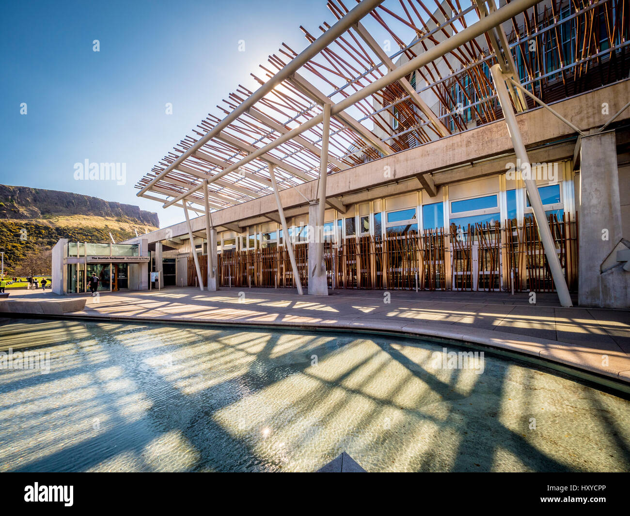 Bâtiment du Parlement écossais, Holyrood, Édimbourg, Écosse. Banque D'Images