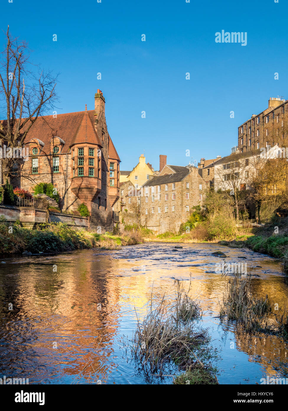 Ainsi, des bâtiments restaurés, Dean Village, Édimbourg, Écosse. Banque D'Images