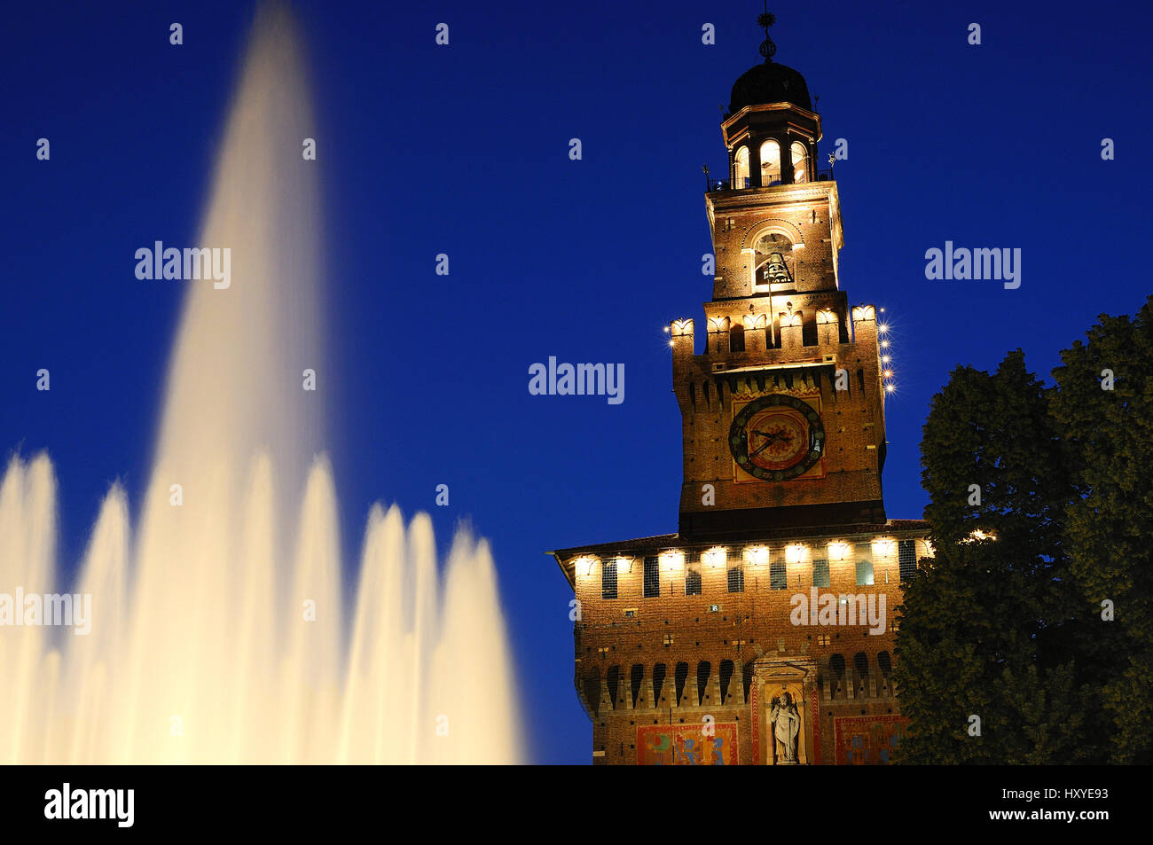 Le château Sforzesco de Milan, Milano, Italie Banque D'Images