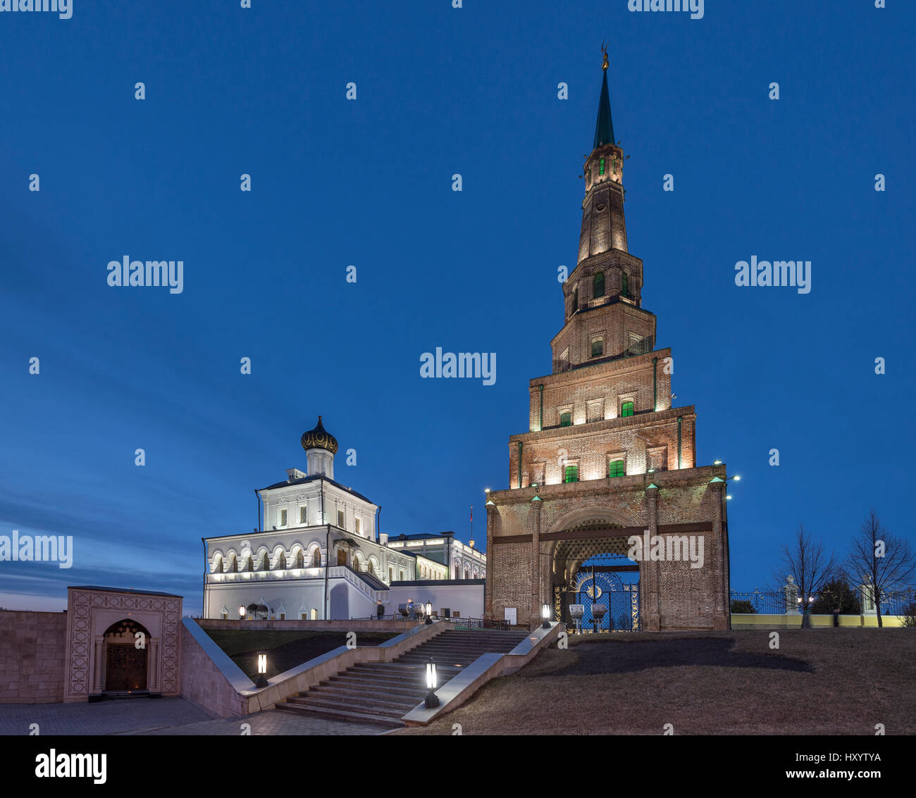 Tour Suyumbike Kremlin de Kazan, République du Tatarstan en Russie Banque D'Images
