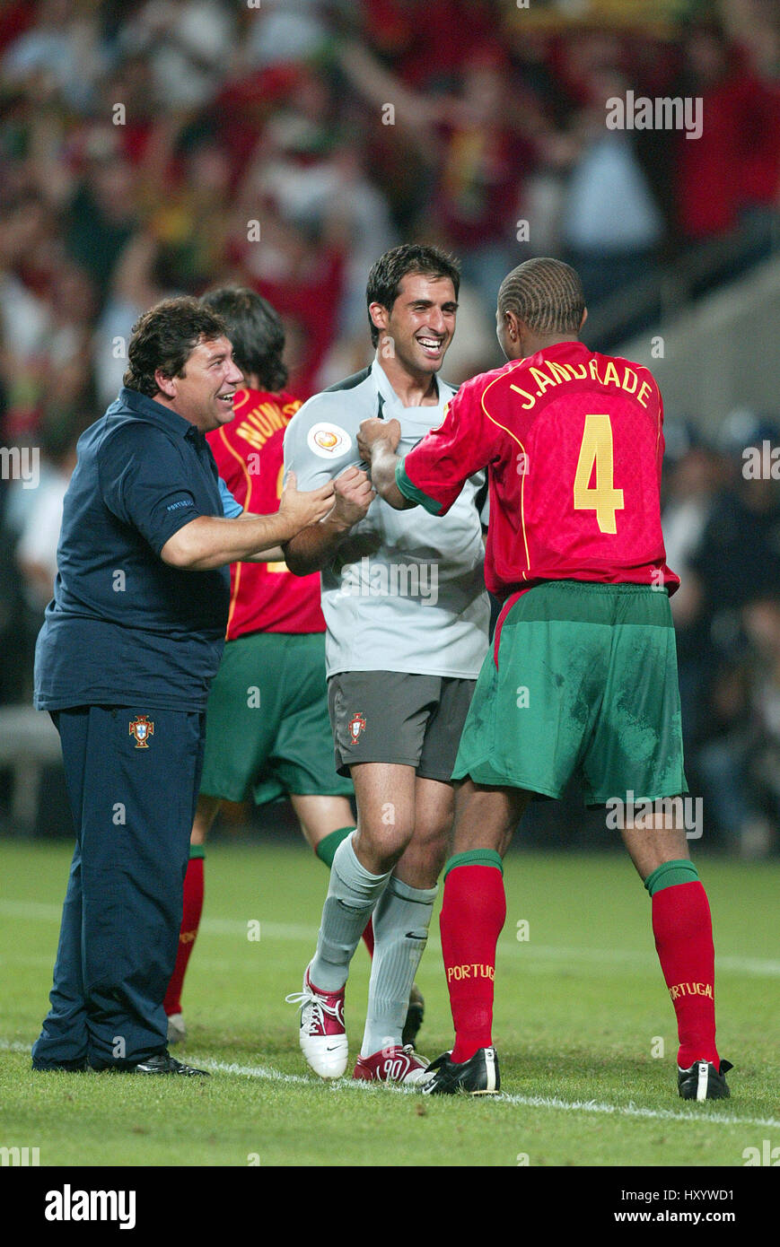 RICARDO & JORGE ANDRADE PORTUGAL V ANGLETERRE LUZ STADIUM LISBONNE PORTUGAL 24 Juin 2004 Banque D'Images