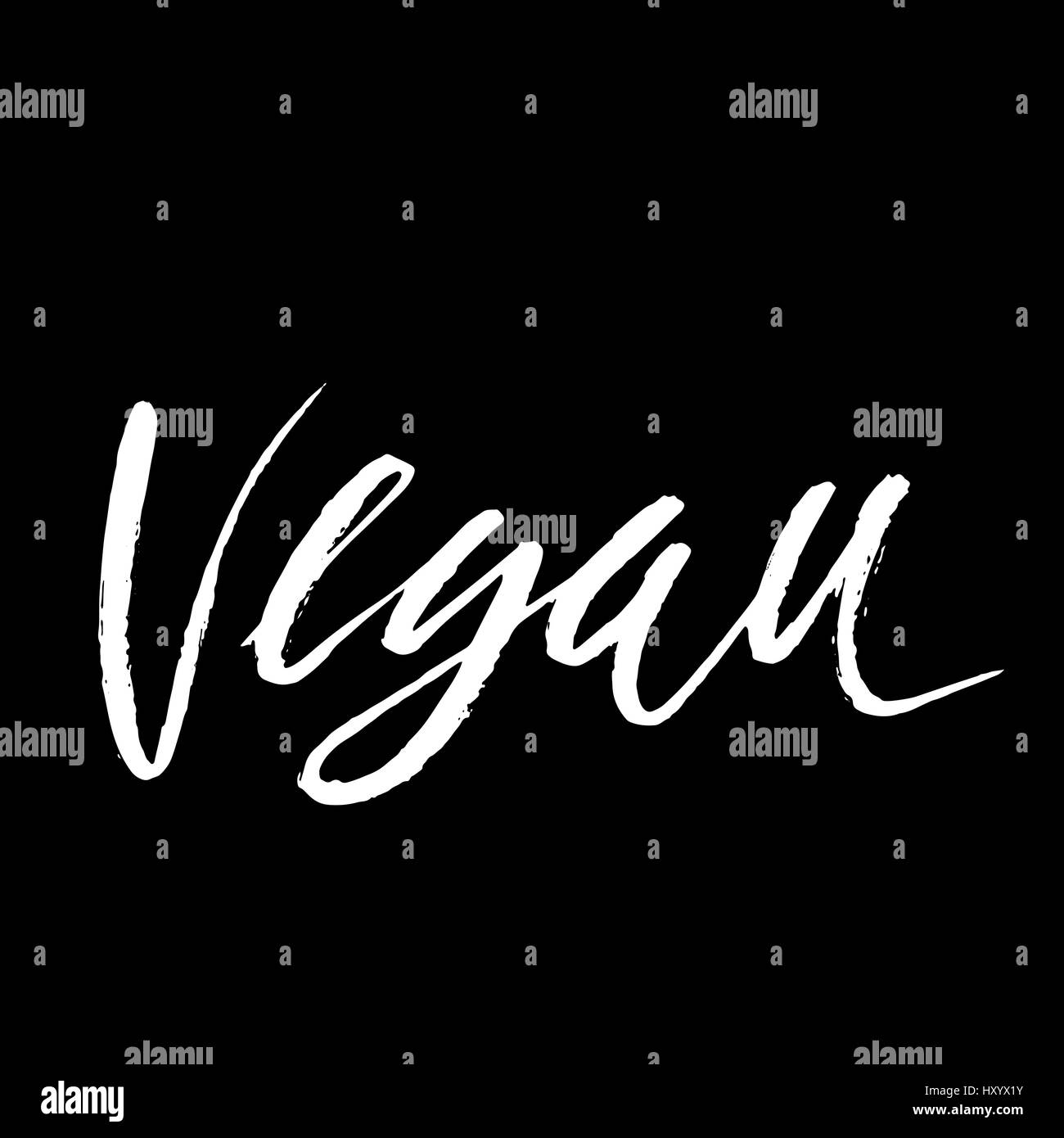 Part des lettres de l'inscription. Vegan. Part d'encre brossé lettrage. La calligraphie au pinceau moderne. Vector illustration. Illustration de Vecteur