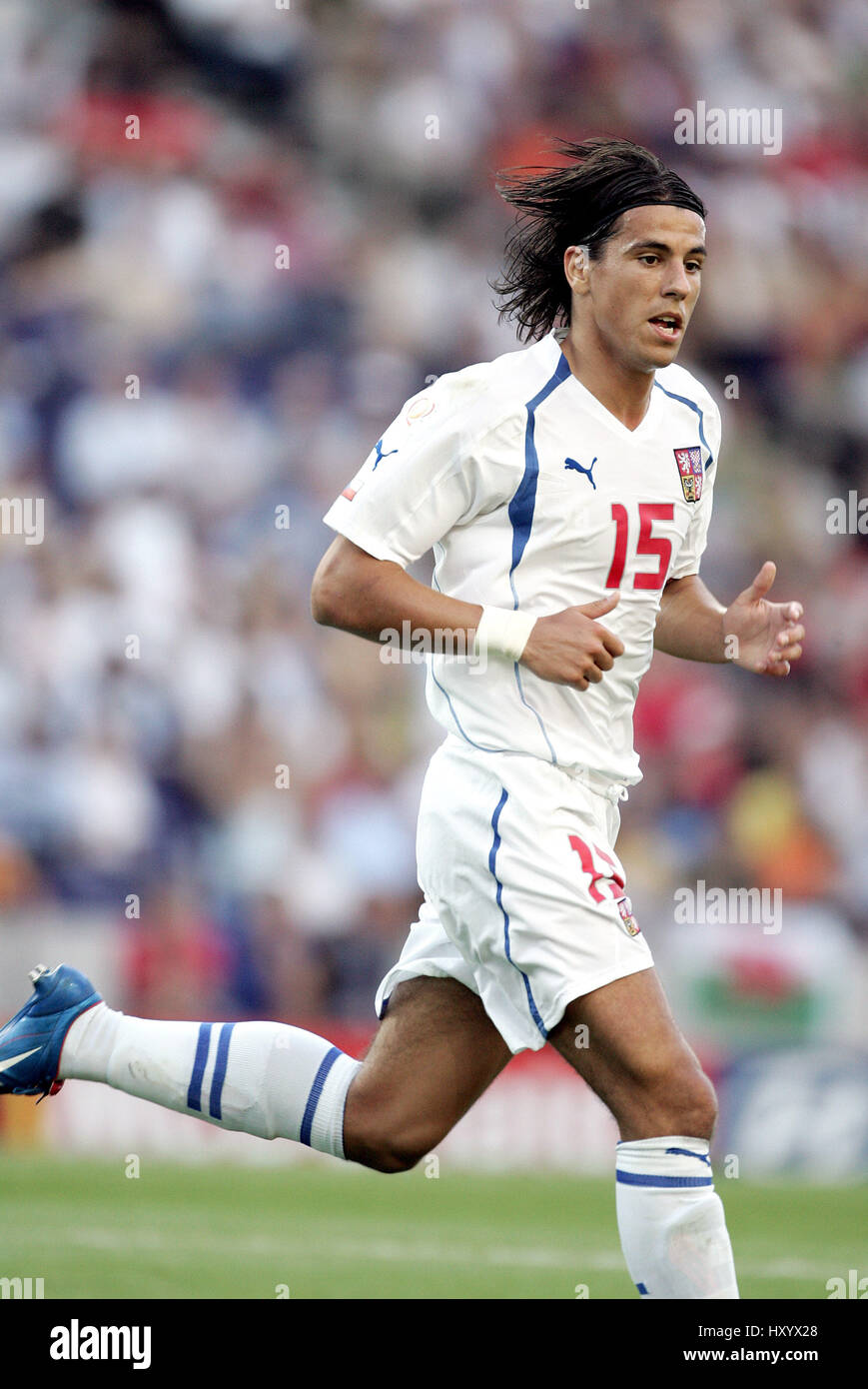 République tchèque Milan Baros et le Liverpool FC STADE DRAGAO PORTO PORTUGAL 27 Juin 2004 Banque D'Images