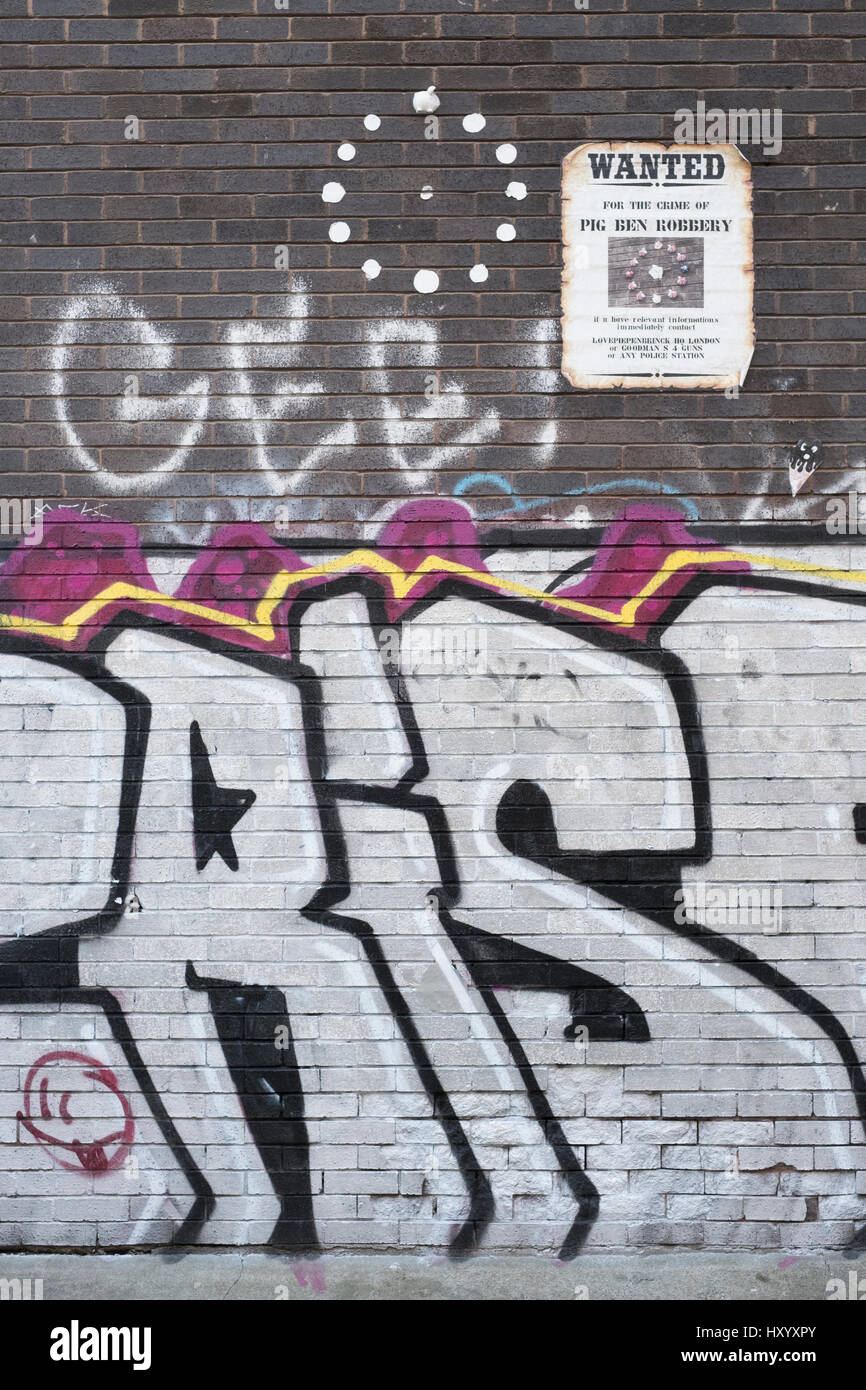 Recherché : ben cochon voleur poster et graffiti Banque D'Images
