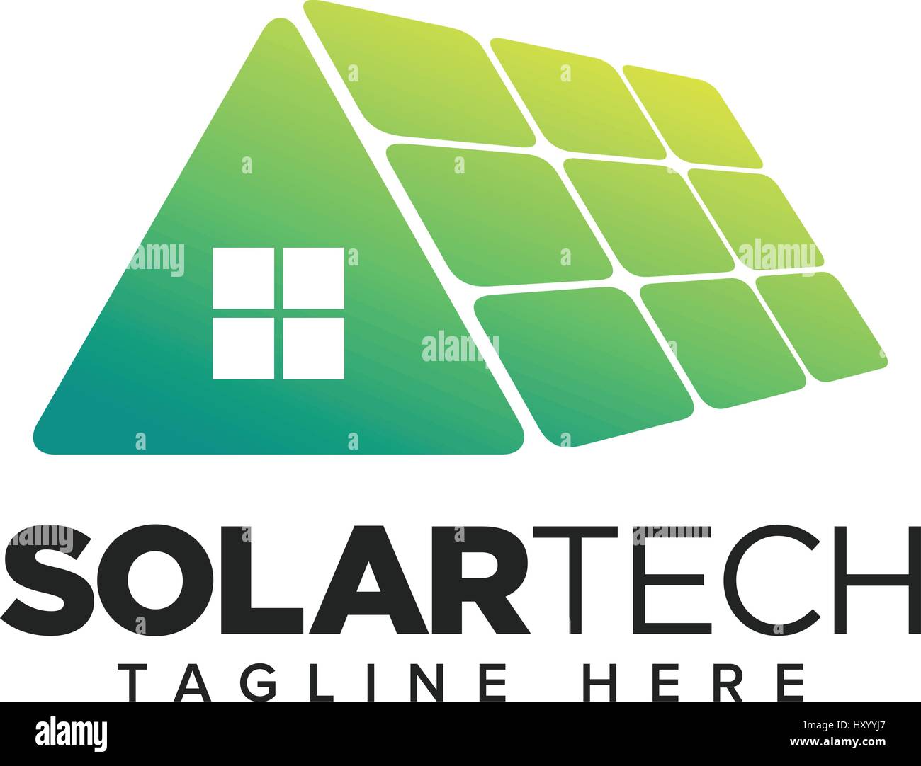 Alternative de l'énergie, les panneaux solaires design symbole commercial Illustration de Vecteur