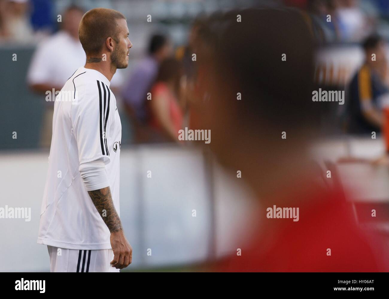 DAVID BECKHAM VU PAR SECUR LOS ANGELES GALAXY HOME DEPOT CENTER CARSON LOS ANGELES USA 21 Juin 2008 Banque D'Images