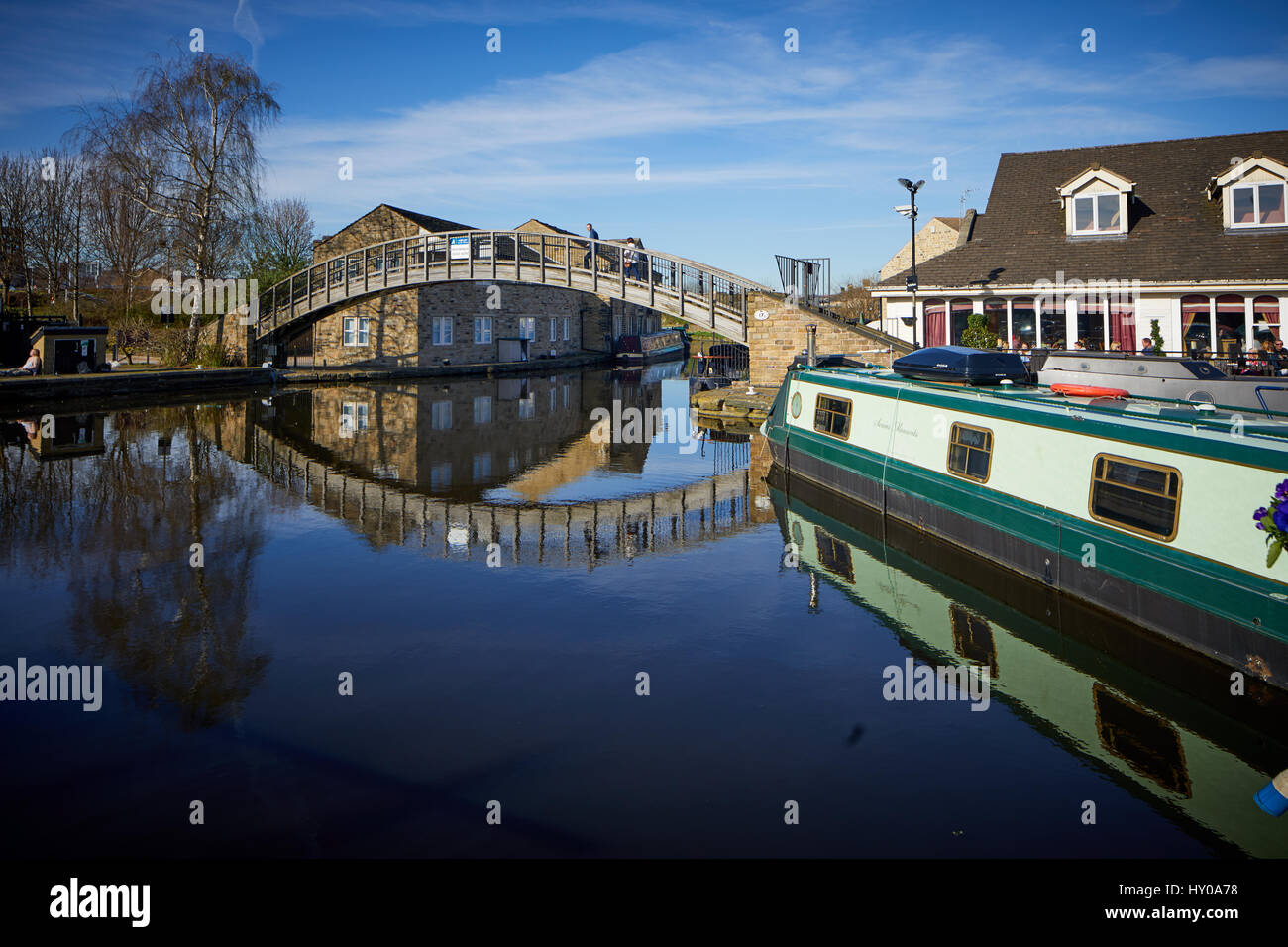 Aspley marina Huddersfield town centre-ville un grand marché de Kirklees Metropolitan Borough, West Yorkshire, Angleterre. UK. Banque D'Images