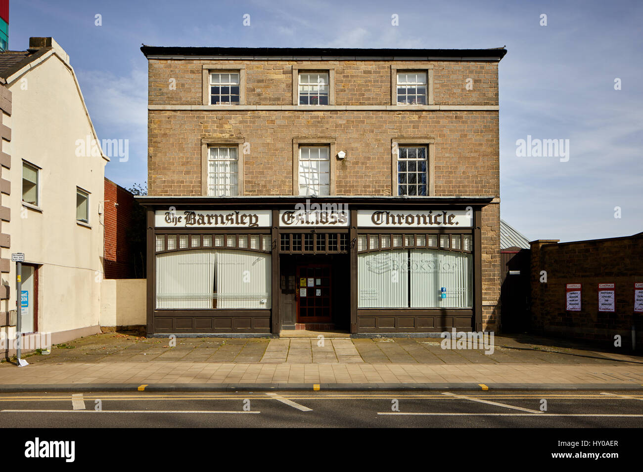 Le journal local traditionnel chroniques, Barnsley, South Yorkshire, Angleterre. UK. Banque D'Images