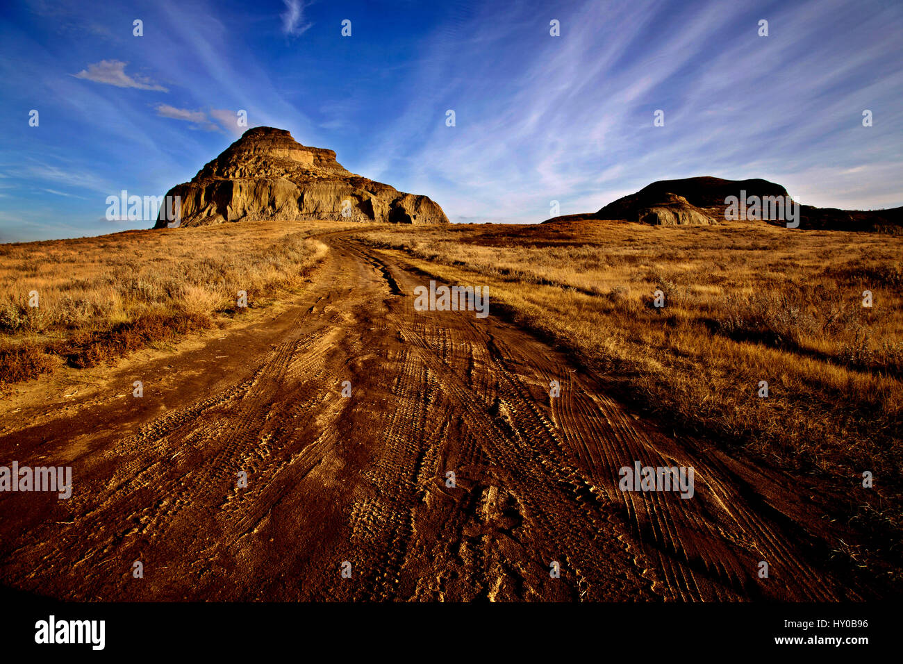 Big Muddy Badlands Canada Saskatchewan Castle Butte Banque D'Images