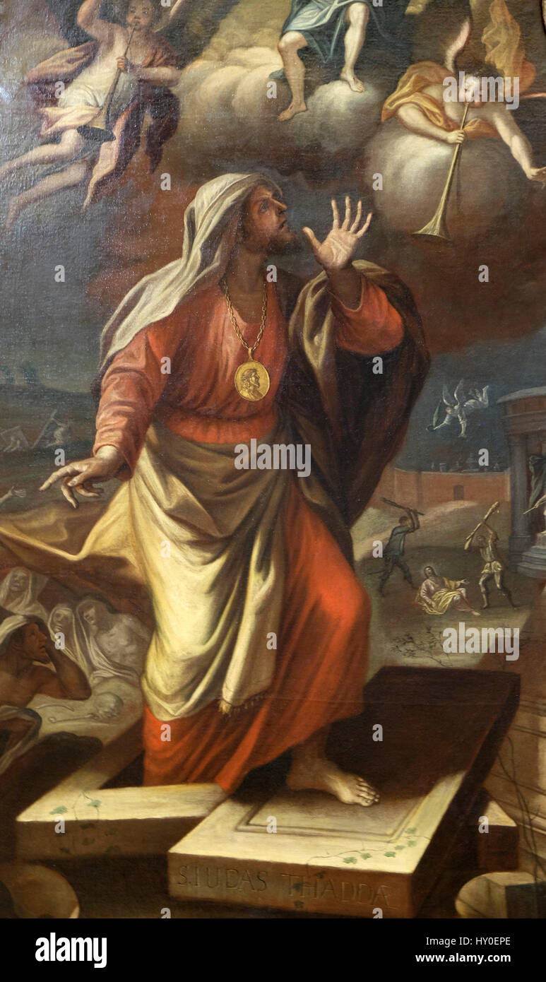Peintre inconnu : saint Jude Thaddée, la seconde moitié du xviiie siècle, exposées au Musée des Arts et Métiers à Zagreb Banque D'Images Peintre inconnu : saint Jude Thaddée, la seconde moitié du xviiie siècle, exposées au Musée des Arts et Métiers à Zagreb Banque D'Images