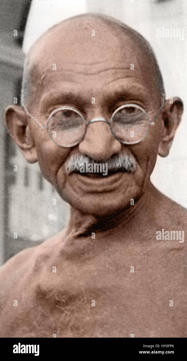 Mahatma Gandhi, Rungta House, Bombay, Mumbai, Maharashtra, Inde, Asie, 1944, ancienne image vintage 1900s Banque D'Images