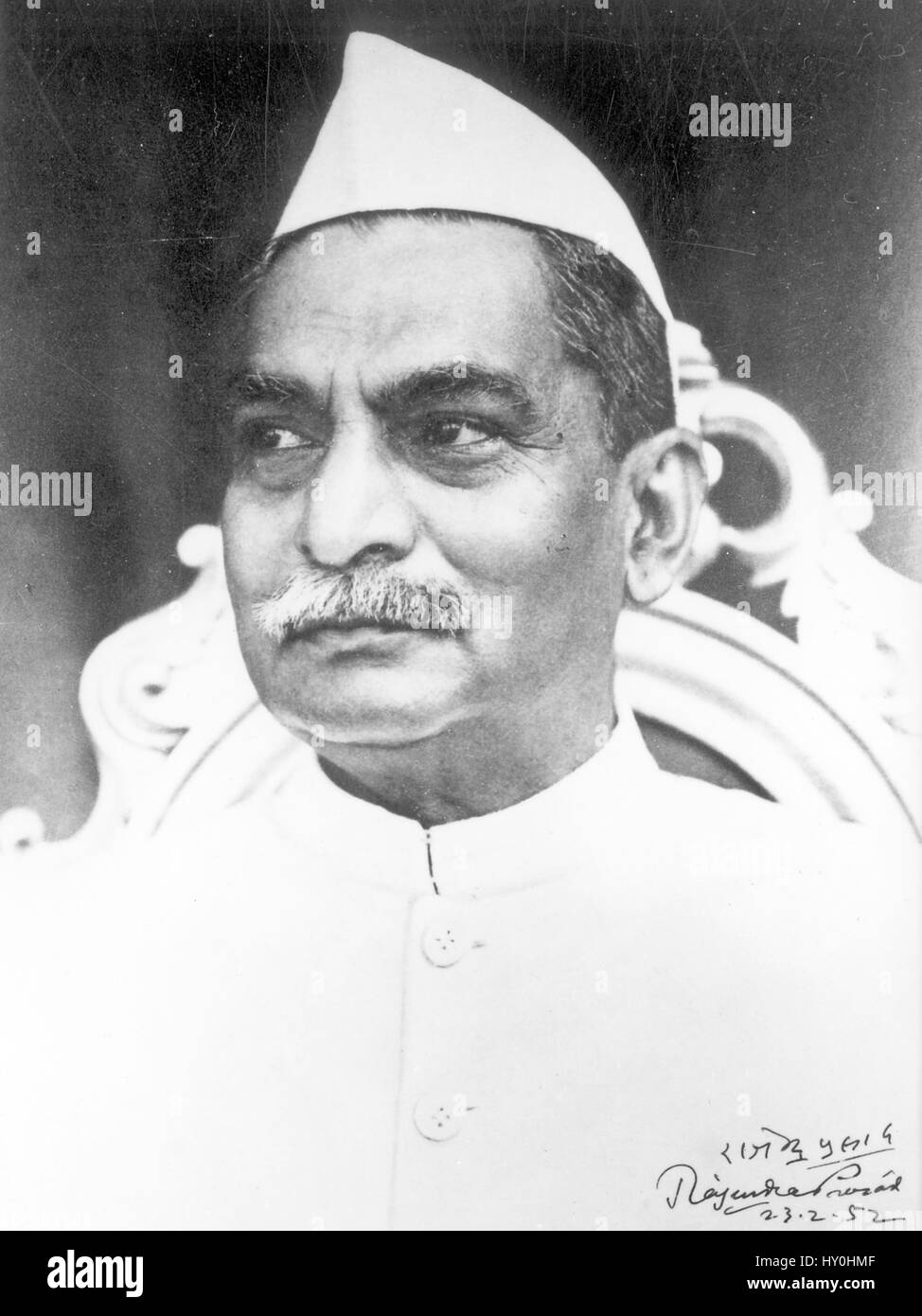 Rajendra Prasad, premier président de l'Inde, Asie, 1952, ancienne image de 1900s Banque D'Images