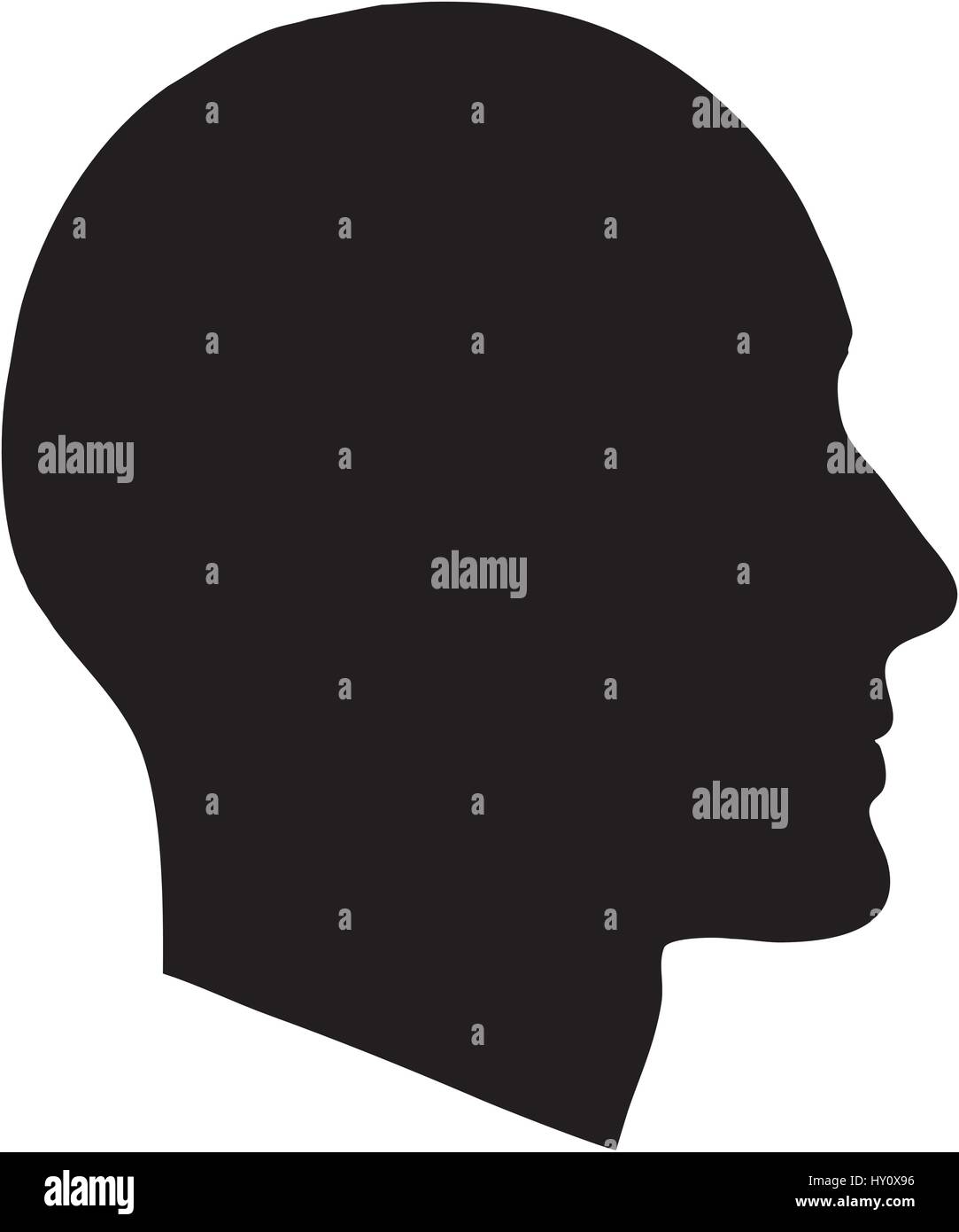 Contours vecteur pour la tête et le visage peut être utilisé en vous designes Illustration de Vecteur