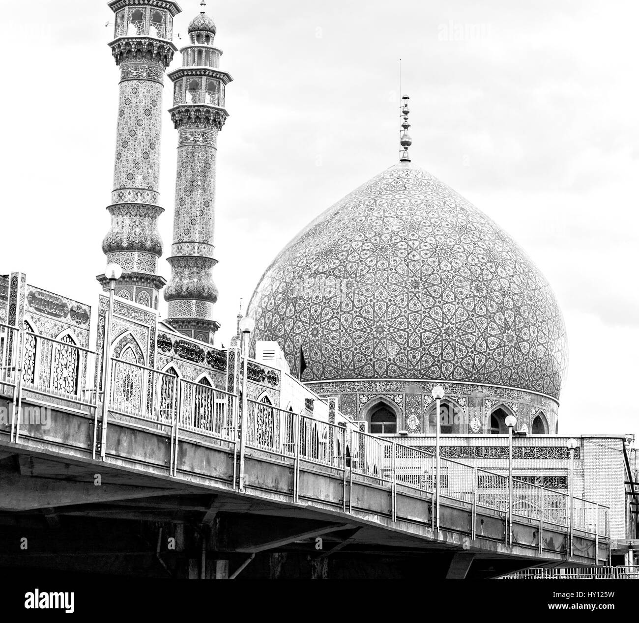 Flou dans l'Iran et l'ancienne religion mosquée architecture perse Banque D'Images