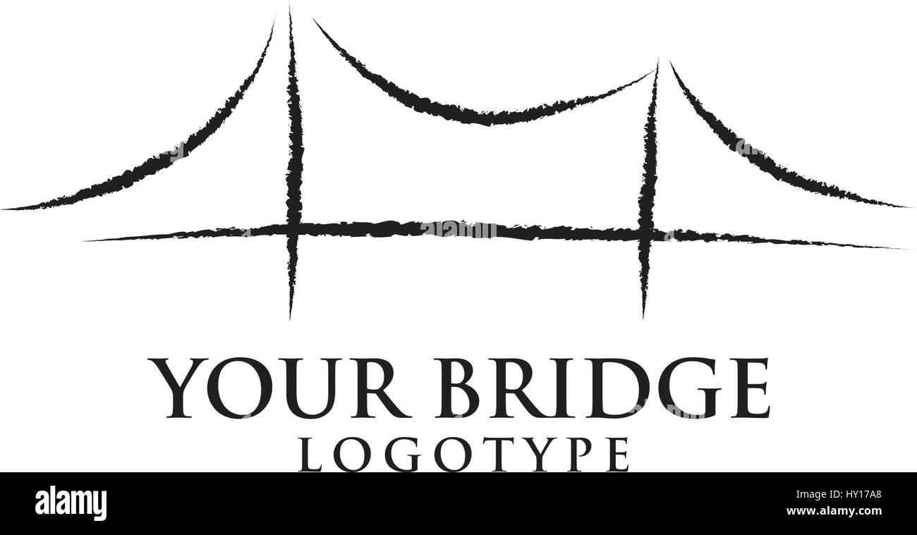 L'élément de conception de logo pont Illustration de Vecteur