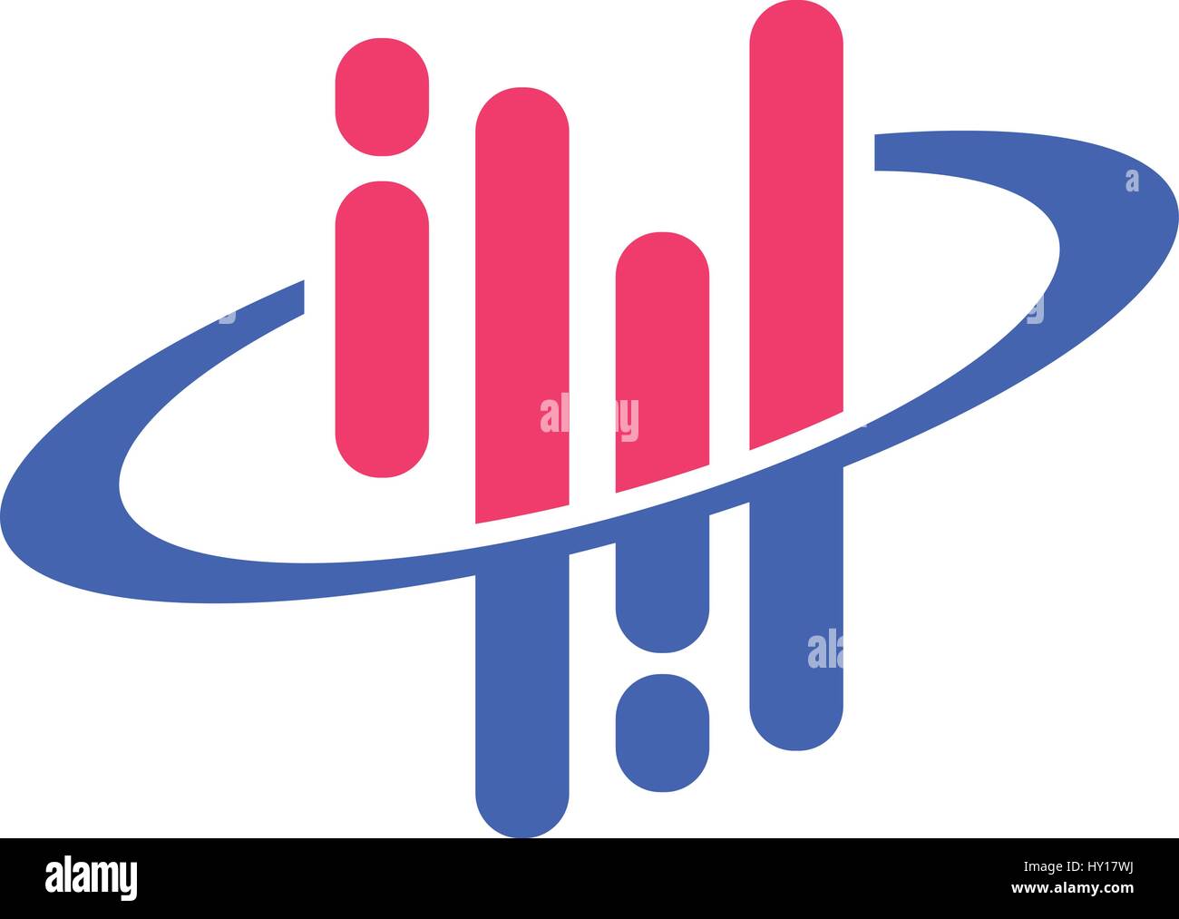 Logo d'onde audio concept, la technologie multimédia Illustration de Vecteur