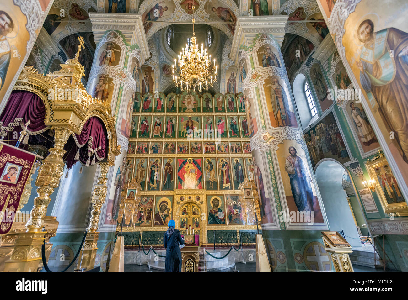 La cathédrale de l'Annonciation, au Kremlin de Kazan , Tataristan Russie République Banque D'Images