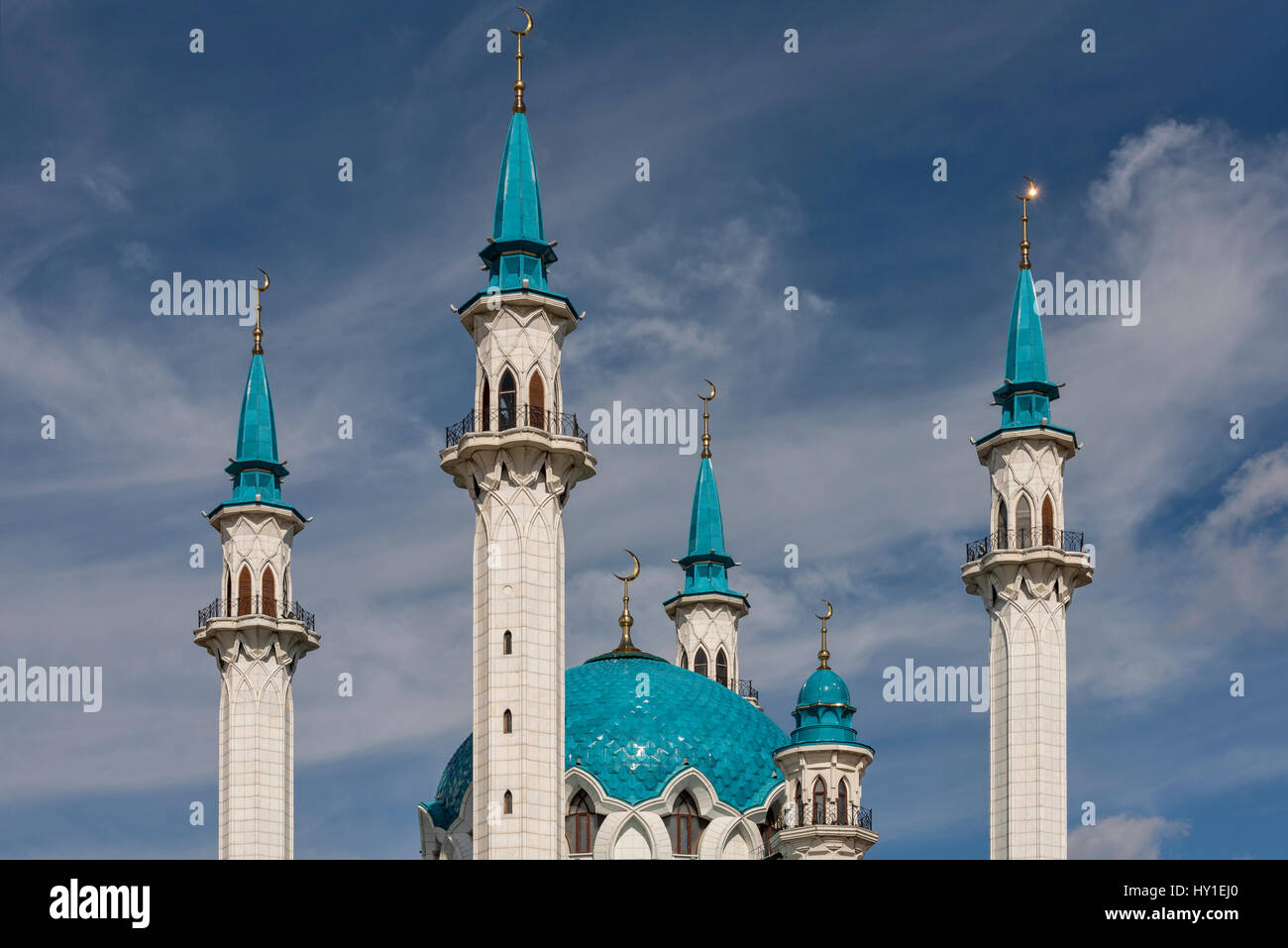 La mosquée Kul Sharif Kazan, République du Tatarstan en Russie Banque D'Images