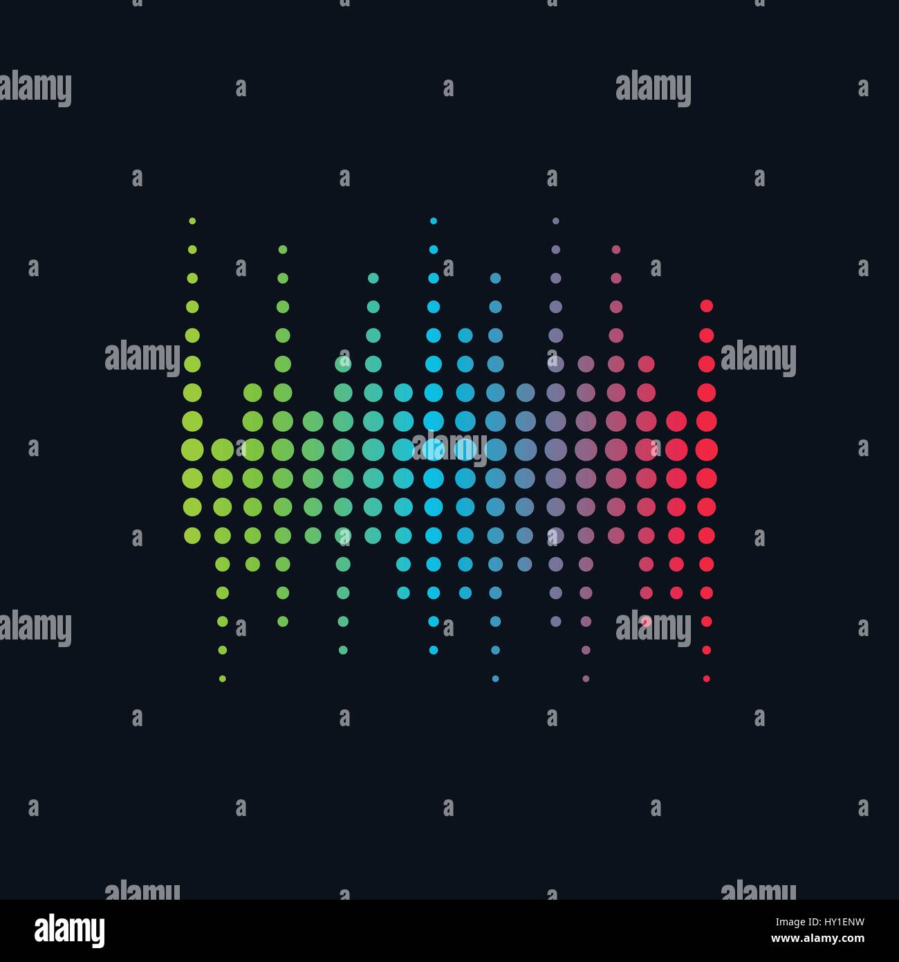 Logo musique concept Onde sonore, la technologie audio, forme abstraite Illustration de Vecteur