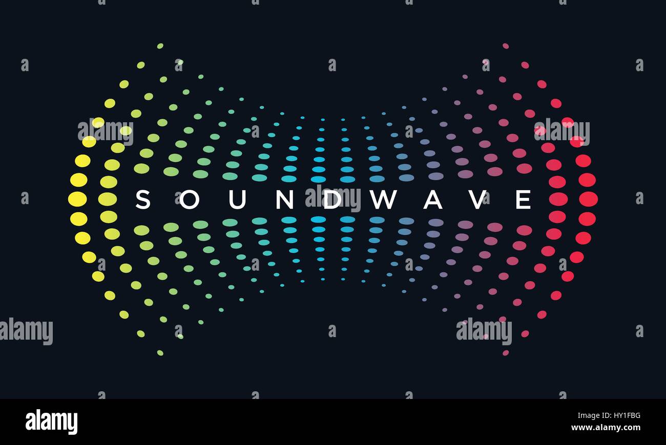 Logo musique concept Onde sonore, la technologie audio, forme abstraite Illustration de Vecteur