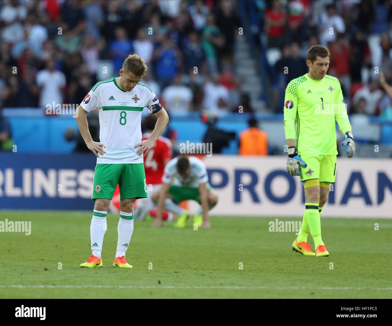 STEVEN DAVIS & MICHAEL MCGOVER PAYS DE GALLES V D'IRLANDE EURO PARC DES PRINCES PARIS FRANCE 25 juin 2016 Banque D'Images