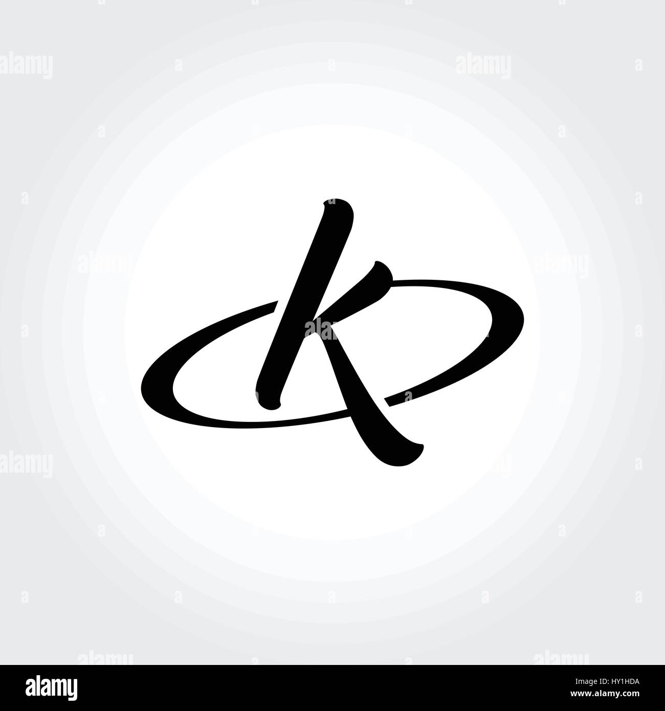 Lettre K design symbole initial Illustration de Vecteur