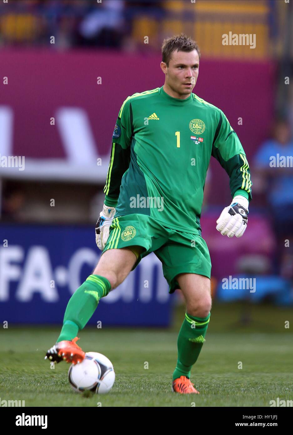 STEPHAN ANDERSEN DANEMARK EURO 2012 STADE METALIST KHARKIV UKRAINE 09 Juin 2012 Banque D'Images