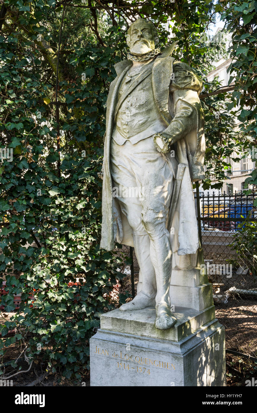 Jean de Locquenghien statue en Petit Sablon à Bruxelles Banque D'Images