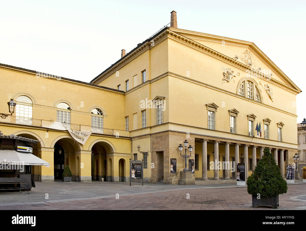 Image de la Teatro Regio di Parma, une célèbre 19e siècle opéra et opera company à Parme, Italie. Le théâtre était à l'origine connu sous le nom de Teatr Banque D'Images