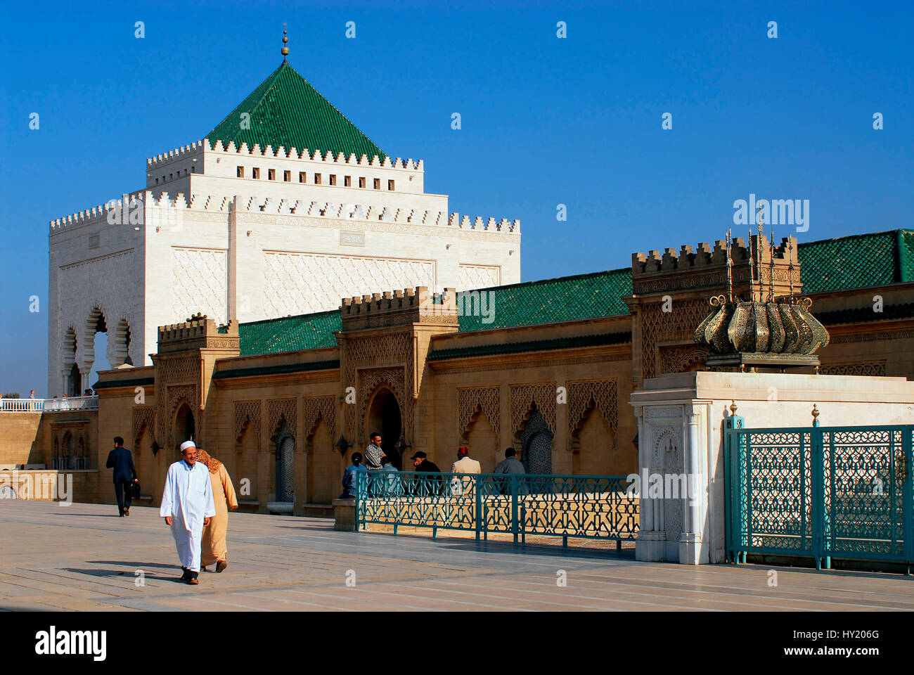 Image de la Mausolée de Mohammed V à Rabat, Maroc. Banque D'Images