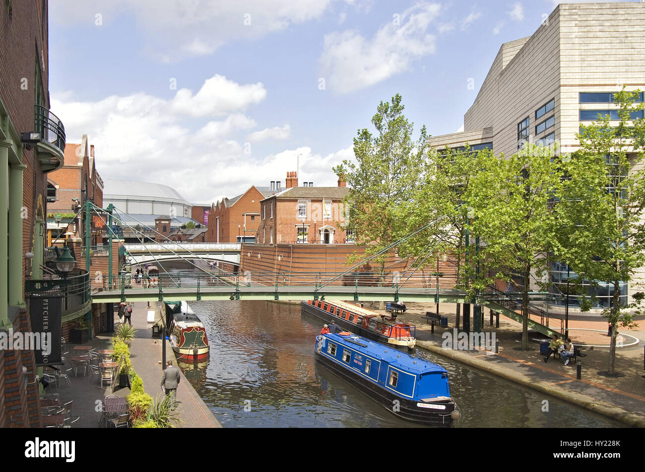 Rue gaz Bassin est un bassin du canal dans le centre de Birmingham, en Angleterre, où le canal de Worcester et Birmingham répond aux BCN ligne principale. C'est localiser Banque D'Images