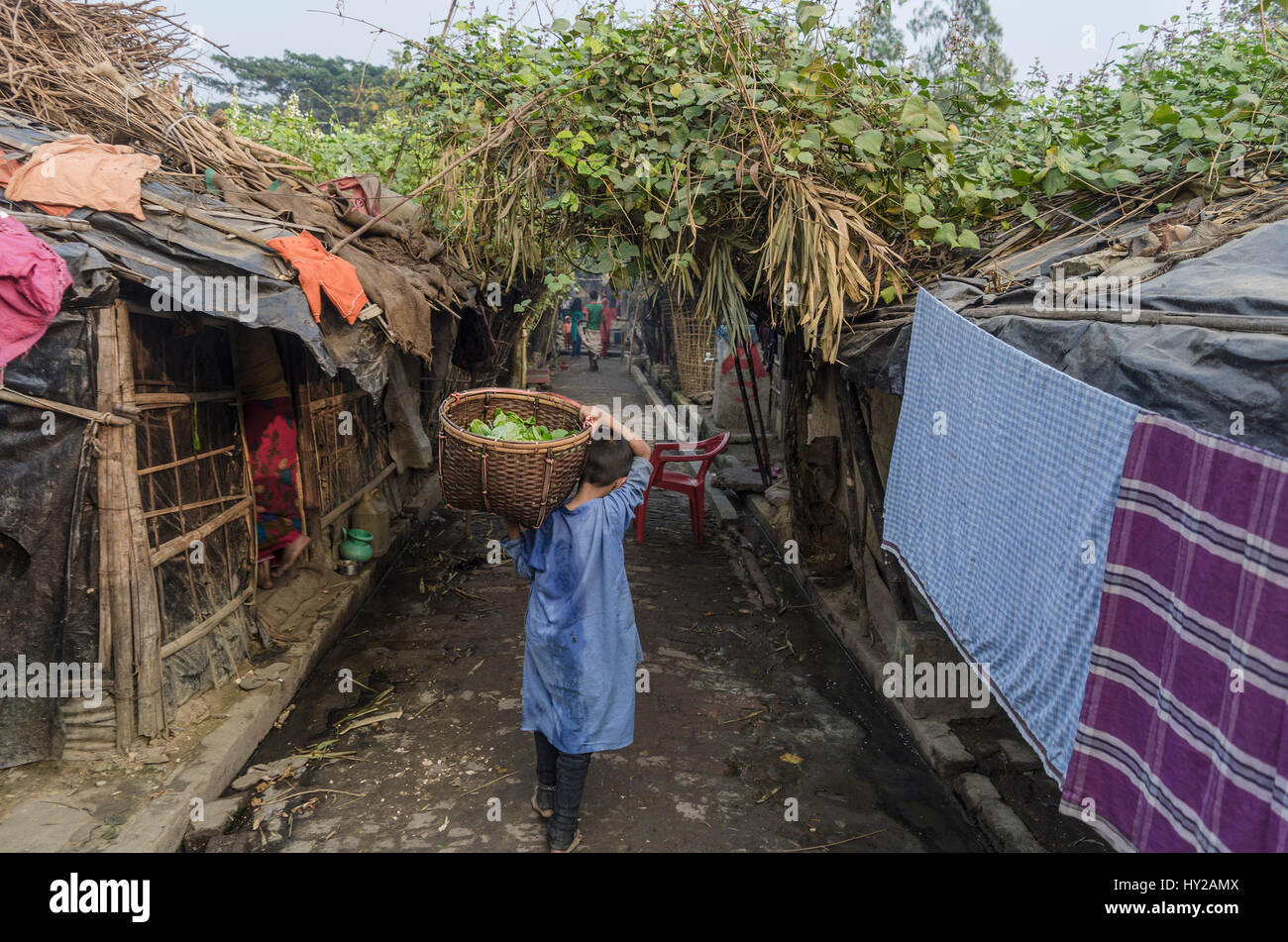 21 décembre 2016 - Cox's Bazar, Chittagong, Bangladesh - Légende : teknaf, Chittagong, Bangladesh : l'intérieur du camp de Kutupalong. Credit : Debsuddha Banerjee/ZUMA/Alamy Fil Live News Banque D'Images