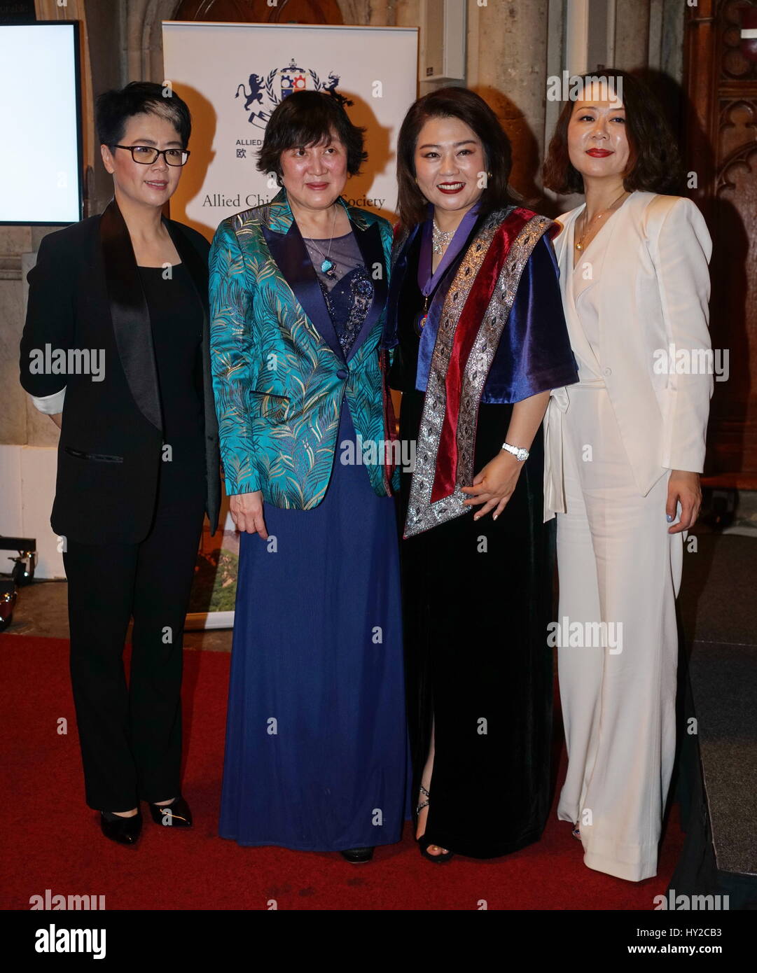 Londres, Angleterre, Royaume-Uni. Mar 31, 2017. Jin Shu Hui Huilin, Proctor, Li Shu Jin Jing et lui assiste à l'Athene 2017 Festival à Guildhall, Londres, Royaume-Uni. par : Voir Li/Alamy Live News Banque D'Images