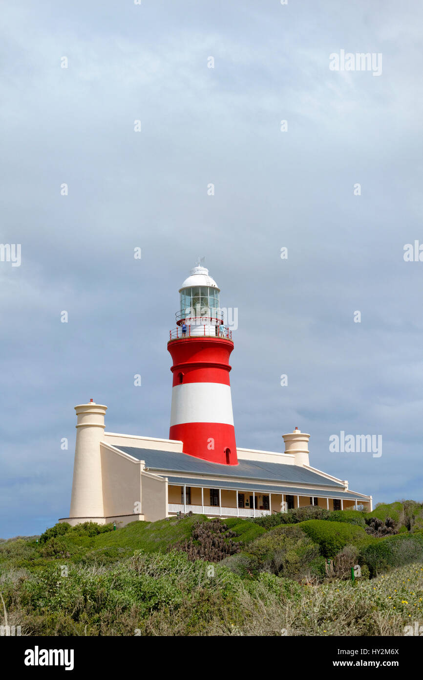 Cap Agulhas Lighthouse, l'Agulhas, Western Cape, Afrique du Sud Banque D'Images