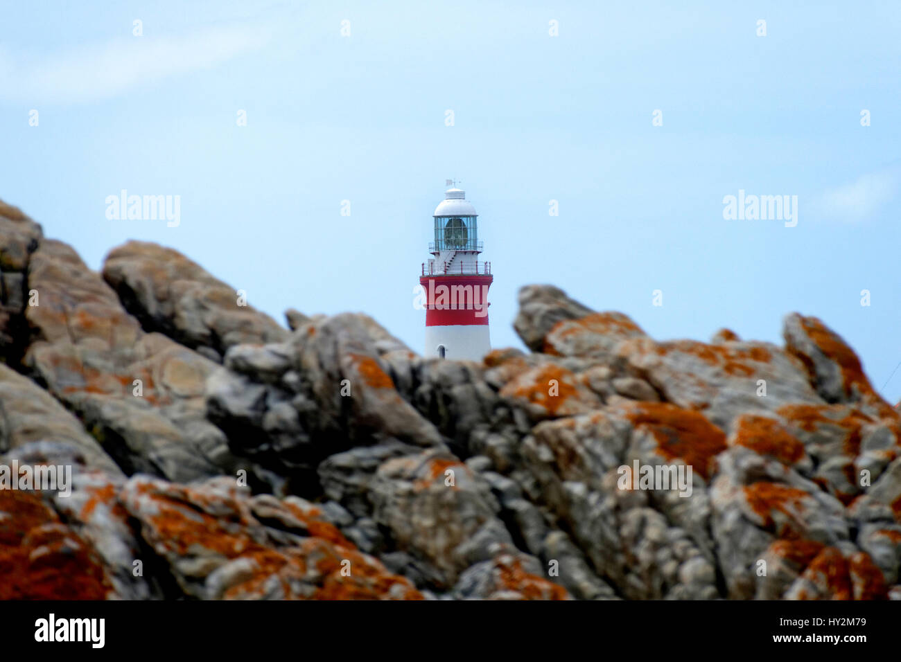 Cap Agulhas Lighthouse, l'Agulhas, Western Cape, Afrique du Sud Banque D'Images